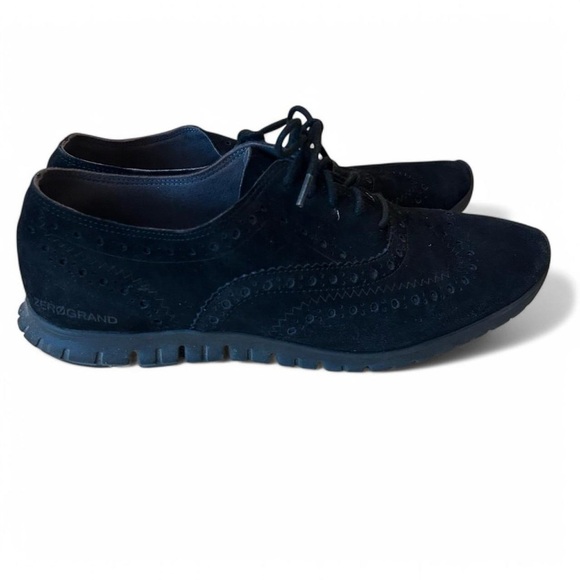 Cole Haan ZeroGrand Women’s Wingtip Oxfords - Black Suede, Size 9 B - Picture 5 of 9